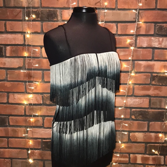 Boston Proper 1950's Fringe Layered Tank Top - Picture 4 of 7